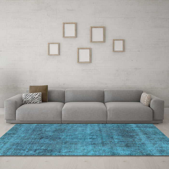 Machine Washable Abstract Light Blue Modern Rug in a Living Room, wshabs1771lblu