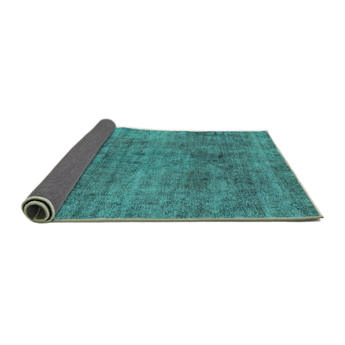 Sideview of Abstract Turquoise Modern Rug, abs1771turq