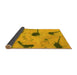 Sideview of Abstract Yellow Modern Rug, abs1772yw