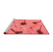 Modern Red Washable Rugs