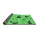 Sideview of Abstract Emerald Green Modern Rug, abs1772emgrn