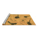 Sideview of Machine Washable Abstract Brown Modern Rug, wshabs1772brn