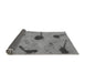 Sideview of Abstract Gray Modern Rug, abs1772gry