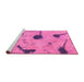 Sideview of Machine Washable Abstract Purple Modern Area Rugs, wshabs1772pur