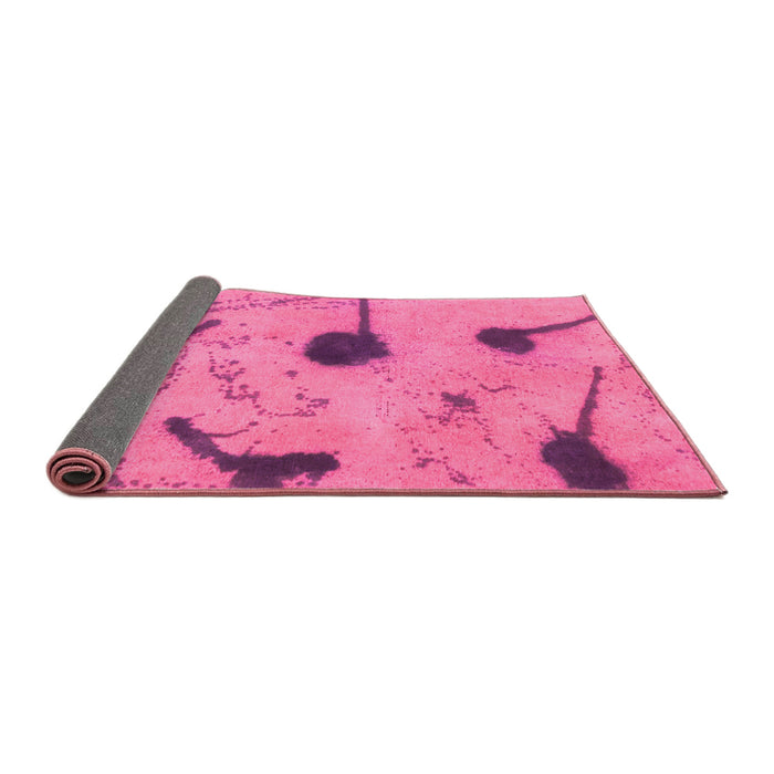 Sideview of Abstract Pink Modern Rug, abs1772pnk