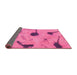 Sideview of Abstract Pink Modern Rug, abs1772pnk