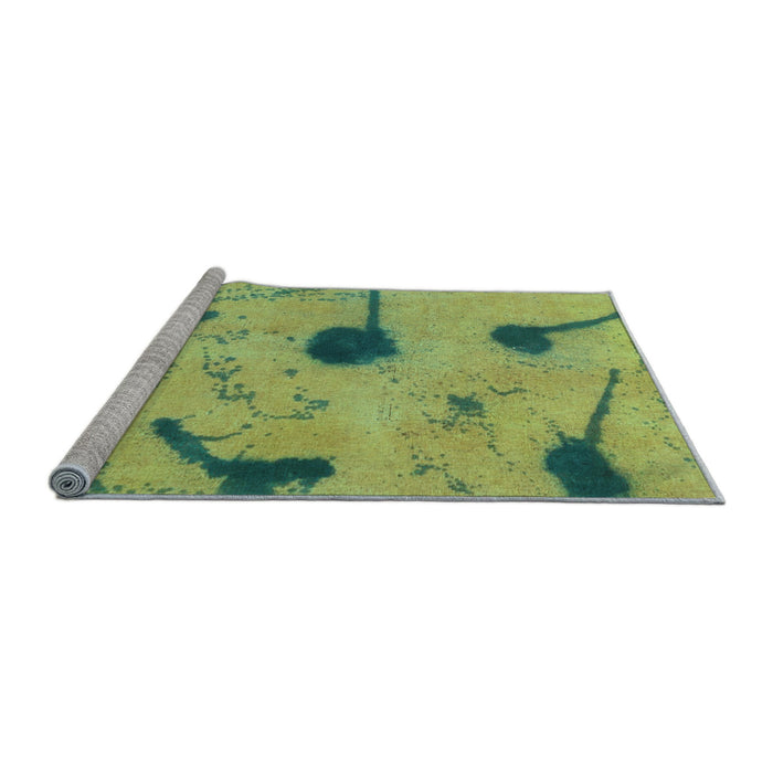 Sideview of Machine Washable Abstract Light Blue Modern Rug, wshabs1772lblu