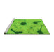 Sideview of Machine Washable Abstract Green Modern Area Rugs, wshabs1772grn