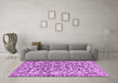 Machine Washable Abstract Purple Modern Area Rugs in a Living Room, wshabs1773pur