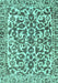 Machine Washable Abstract Turquoise Modern Area Rugs, wshabs1773turq