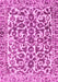 Machine Washable Abstract Pink Modern Rug, wshabs1773pnk