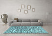 Machine Washable Abstract Light Blue Modern Rug in a Living Room, wshabs1773lblu