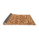 Sideview of Abstract Orange Modern Rug, abs1773org