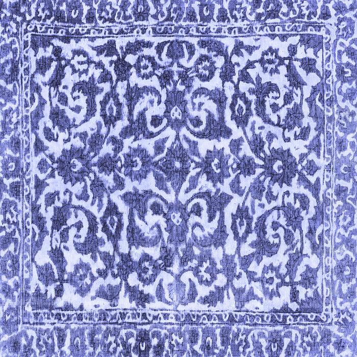 Square Abstract Blue Modern Rug, abs1773blu