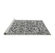 Sideview of Machine Washable Abstract Gray Modern Rug, wshabs1773gry