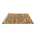 Sideview of Machine Washable Abstract Brown Modern Rug, wshabs1773brn