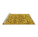 Sideview of Machine Washable Abstract Yellow Modern Rug, wshabs1773yw