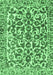 Machine Washable Abstract Emerald Green Modern Area Rugs, wshabs1773emgrn