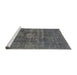 Sideview of Machine Washable Abstract Grey Gray Rug, wshabs1774