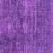 Square Machine Washable Abstract Purple Modern Area Rugs, wshabs1774pur