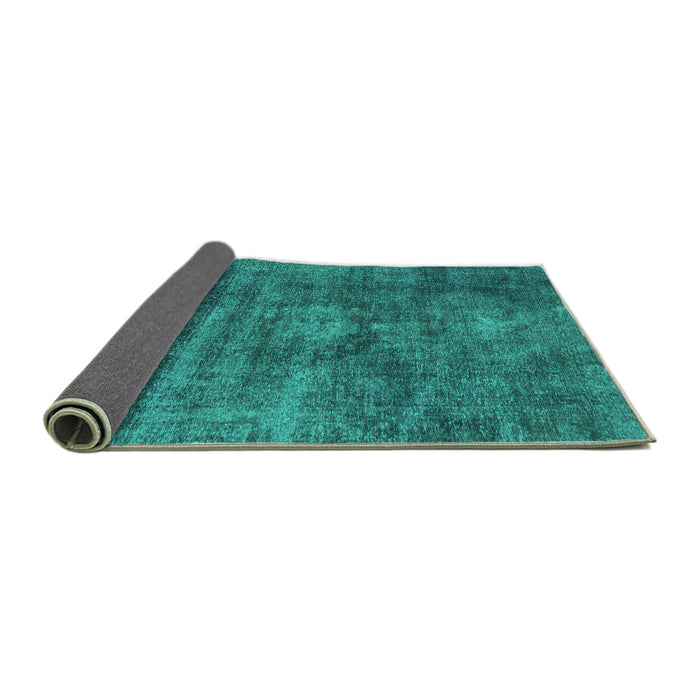 Sideview of Abstract Turquoise Modern Rug, abs1774turq