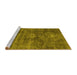 Sideview of Machine Washable Abstract Yellow Modern Rug, wshabs1774yw