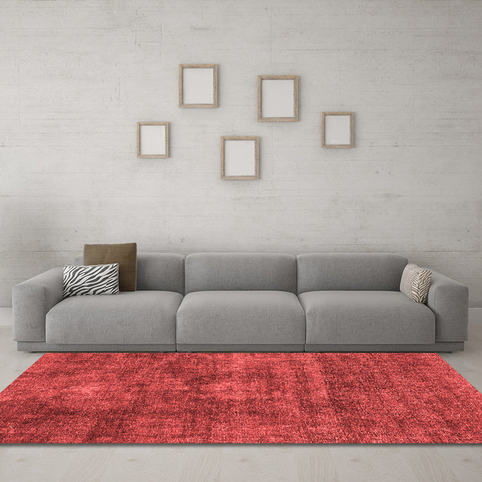 Modern Red Washable Rugs