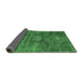 Sideview of Abstract Emerald Green Modern Rug, abs1774emgrn