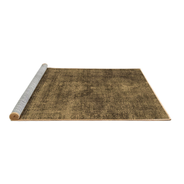 Sideview of Machine Washable Abstract Brown Modern Rug, wshabs1774brn