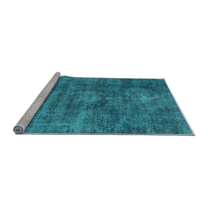 Sideview of Machine Washable Abstract Light Blue Modern Rug, wshabs1774lblu