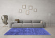 Machine Washable Abstract Blue Modern Rug in a Living Room, wshabs1774blu