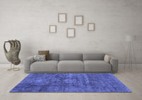 Machine Washable Abstract Blue Modern Rug, wshabs1774blu