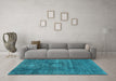 Machine Washable Abstract Light Blue Modern Rug in a Living Room, wshabs1774lblu