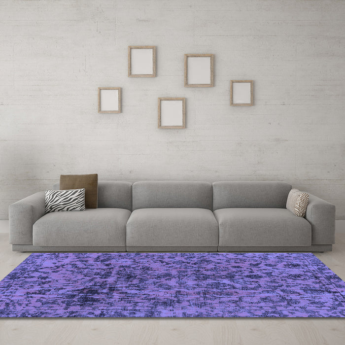 Machine Washable Abstract Blue Modern Rug in a Living Room, wshabs1775blu