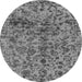 Round Machine Washable Abstract Gray Modern Rug, wshabs1775gry