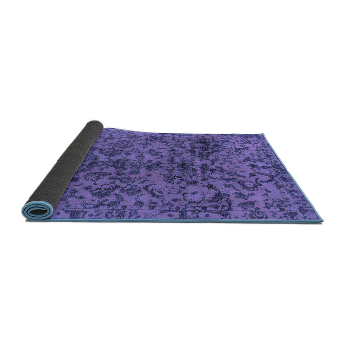 Sideview of Abstract Blue Modern Rug, abs1775blu