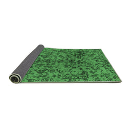 Sideview of Abstract Emerald Green Modern Rug, abs1775emgrn