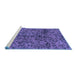 Sideview of Machine Washable Abstract Blue Modern Rug, wshabs1775blu