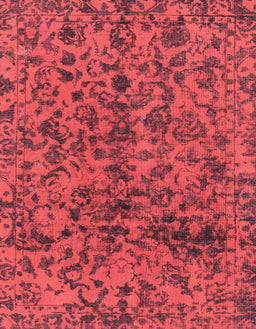Abstract Red Modern Rug, abs1775