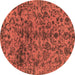 Round Machine Washable Abstract Brown Modern Rug, wshabs1775brn