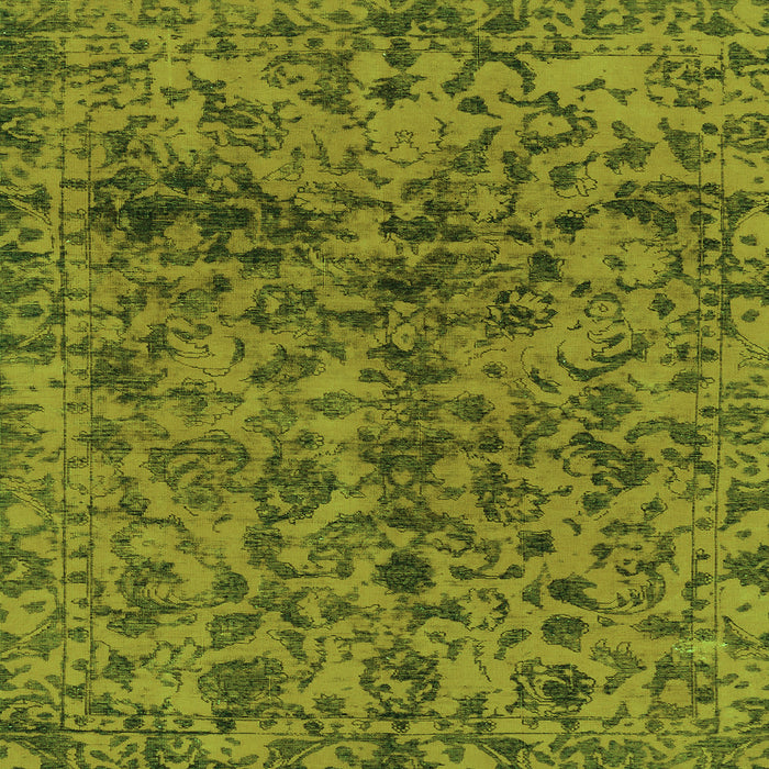 Square Abstract Green Modern Rug, abs1775grn