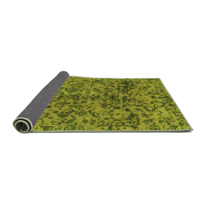 Sideview of Abstract Green Modern Rug, abs1775grn