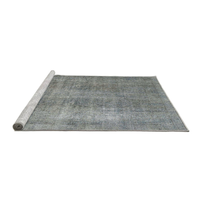 Sideview of Machine Washable Abstract Dark Gray Rug, wshabs1776