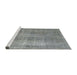 Sideview of Machine Washable Abstract Dark Gray Rug, wshabs1776