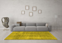 Machine Washable Abstract Yellow Modern Rug, wshabs1776yw