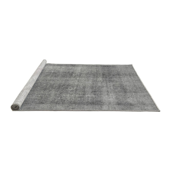 Sideview of Machine Washable Abstract Gray Modern Rug, wshabs1776gry
