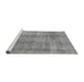 Sideview of Machine Washable Abstract Gray Modern Rug, wshabs1776gry