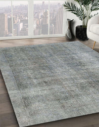 Abstract Dark Gray Modern Rug, abs1776