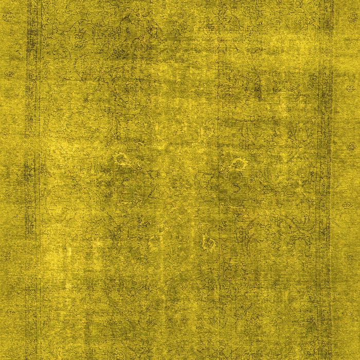 Machine Washable Abstract Yellow Modern Rug, wshabs1776yw