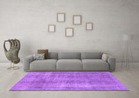 Machine Washable Abstract Purple Modern Rug, wshabs1776pur